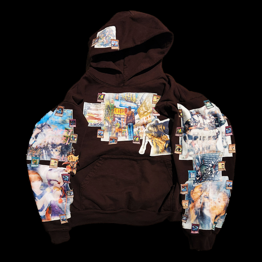 1/1 FLEECE PATCH HOODIE (large)