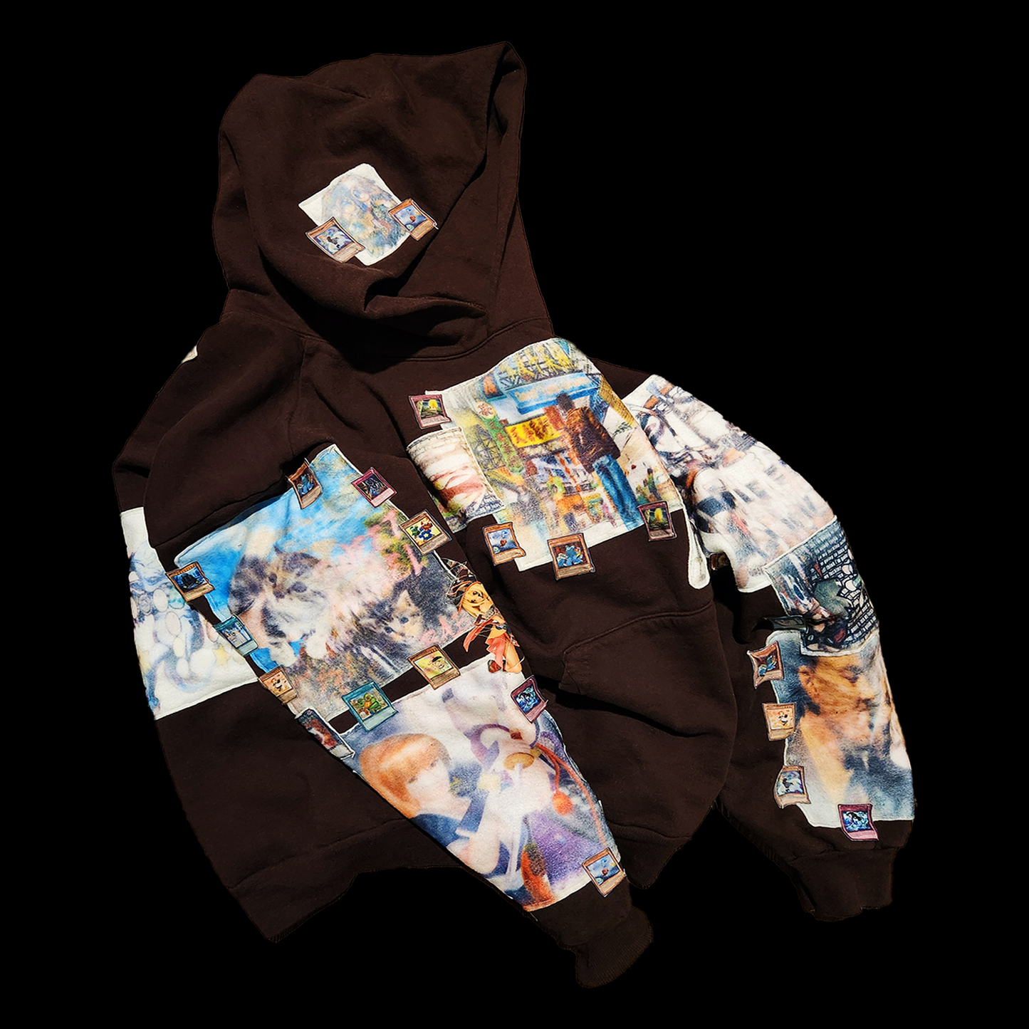 1/1 FLEECE PATCH HOODIE (large)